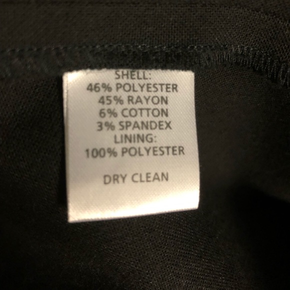 Ann Taylor Loft Dress Sz 8 Ruffle Neck Black Pencil Straight - Picture 10 of 11